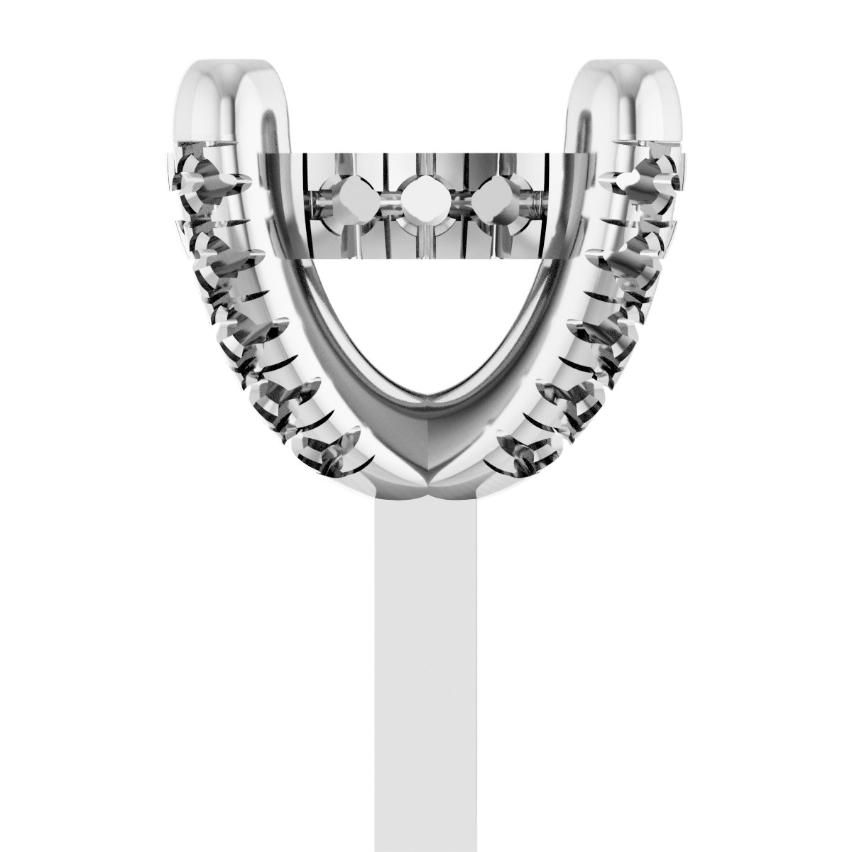 Hidden Halo-Style French-Set Peg Setting