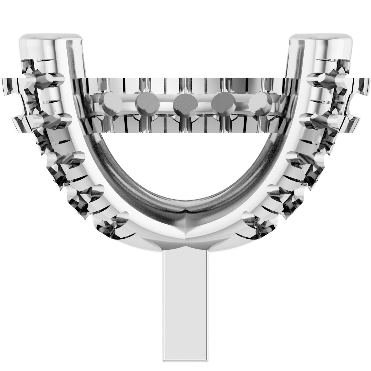 Hidden Halo-Style French-Set Peg Setting