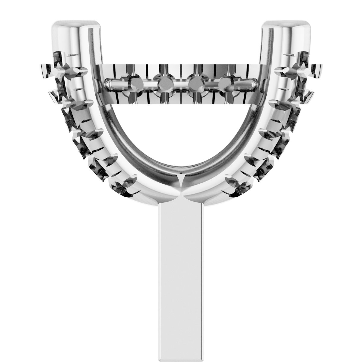 Hidden Halo-Style French-Set Peg Setting