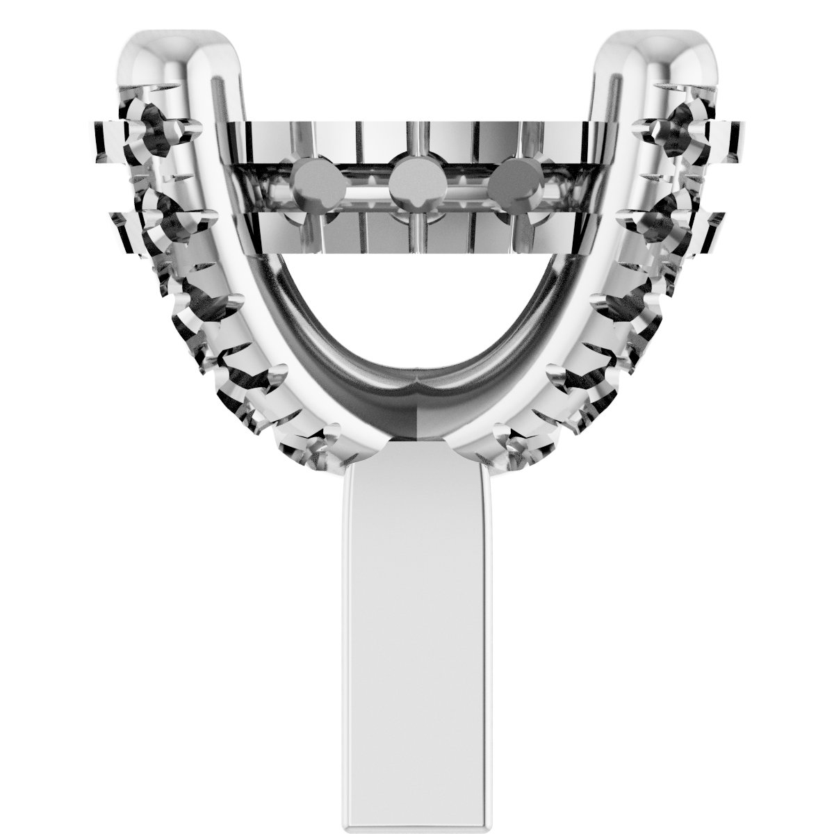 Hidden Halo-Style French-Set Peg Setting