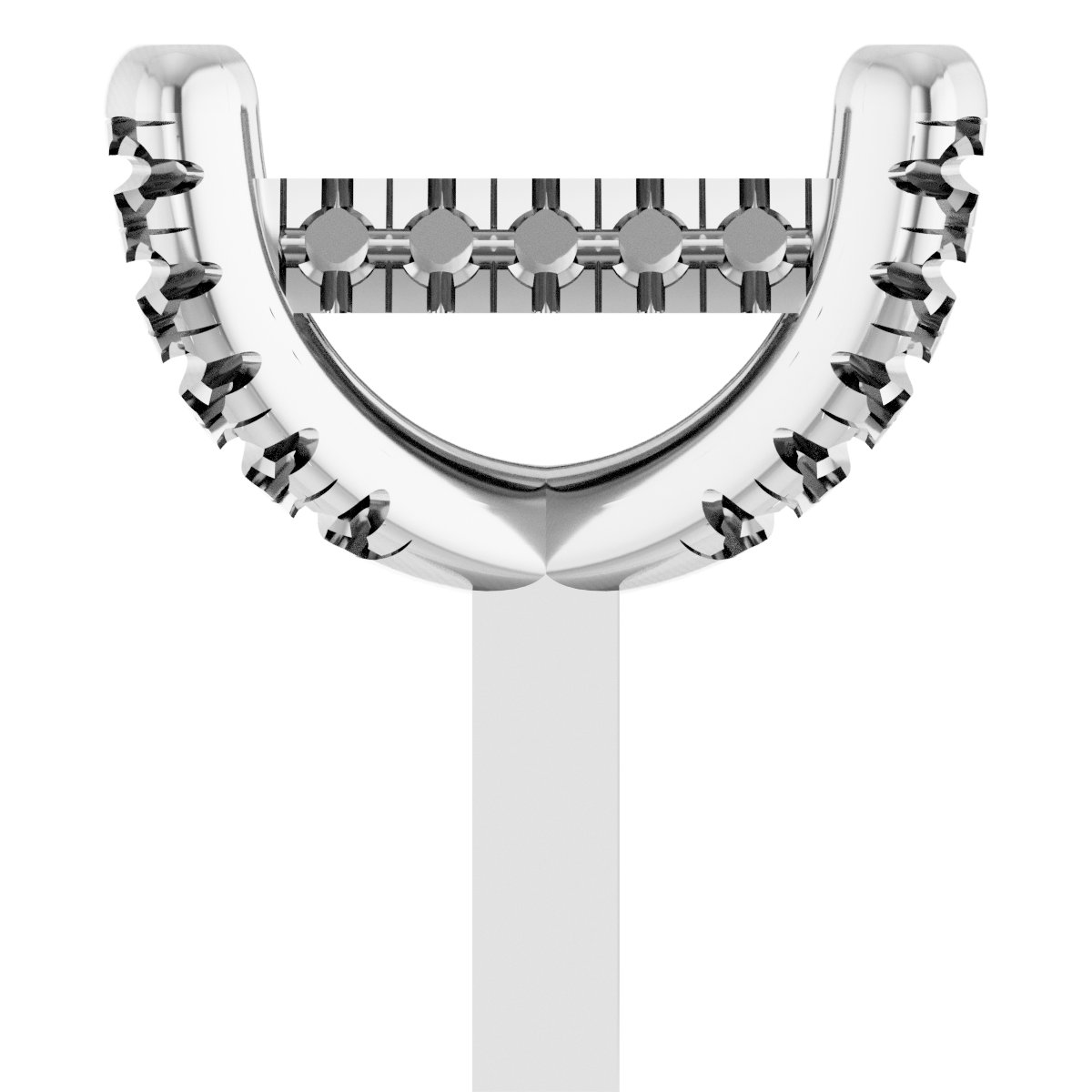 Hidden Halo-Style French-Set Peg Setting