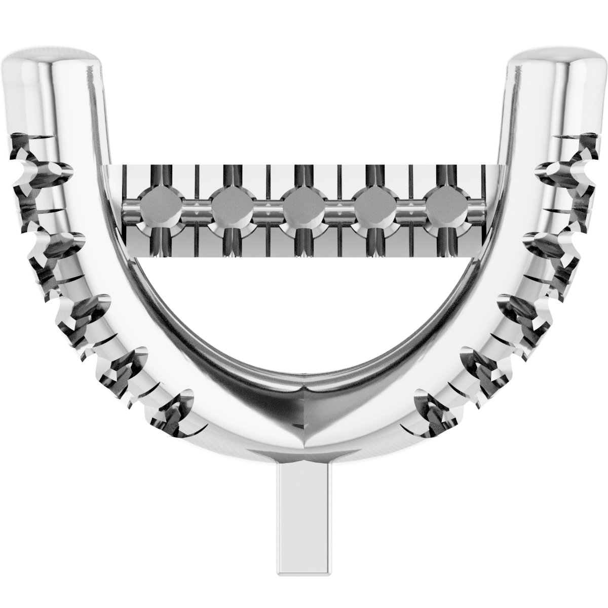 Hidden Halo-Style French-Set Peg Setting