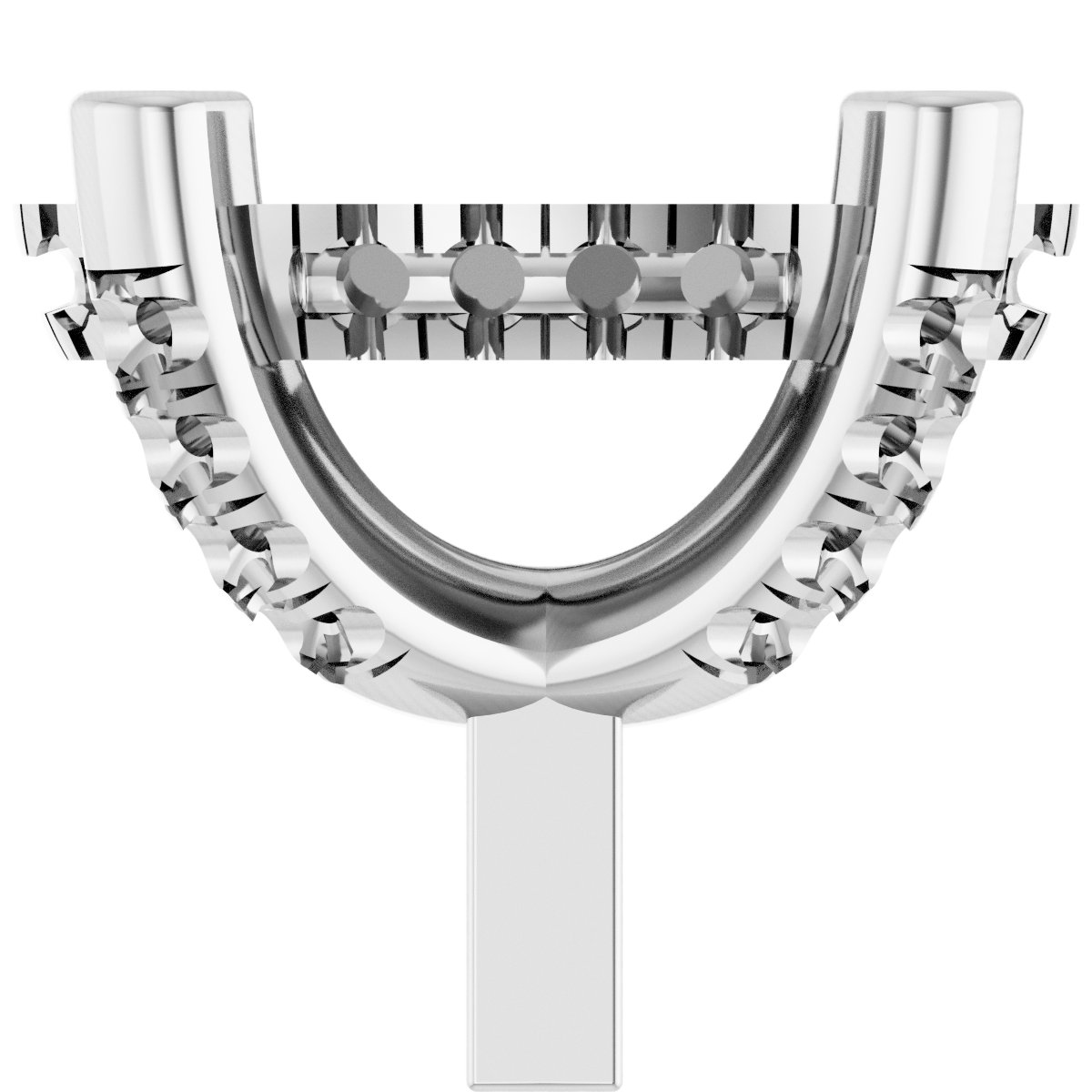 Hidden Halo-Style French-Set Peg Setting