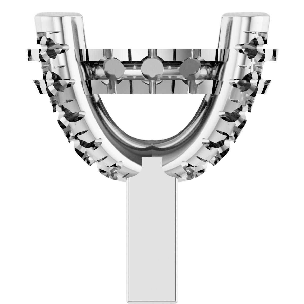 Hidden Halo-Style French-Set Peg Setting