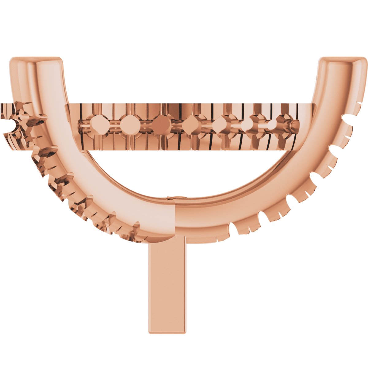 Hidden Halo-Style French-Set Peg Setting