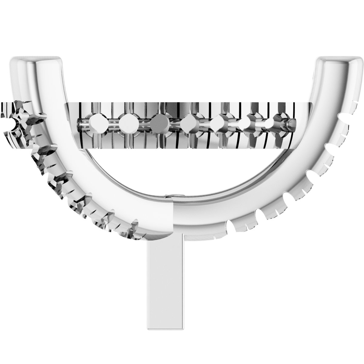 Hidden Halo-Style French-Set Peg Setting