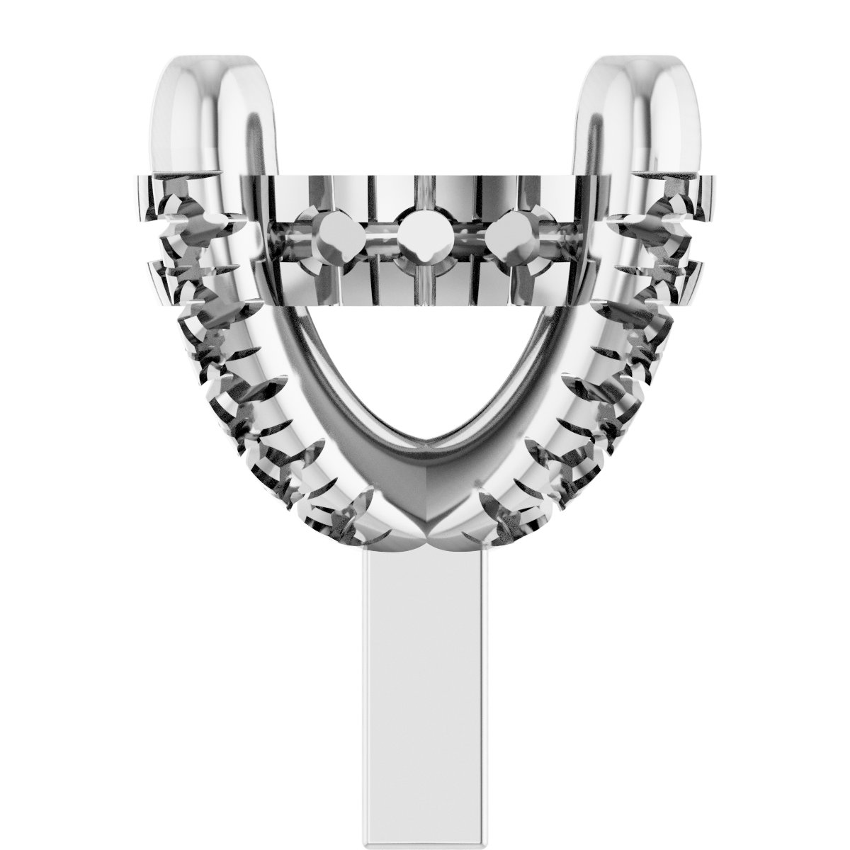 Hidden Halo-Style French-Set Peg Setting