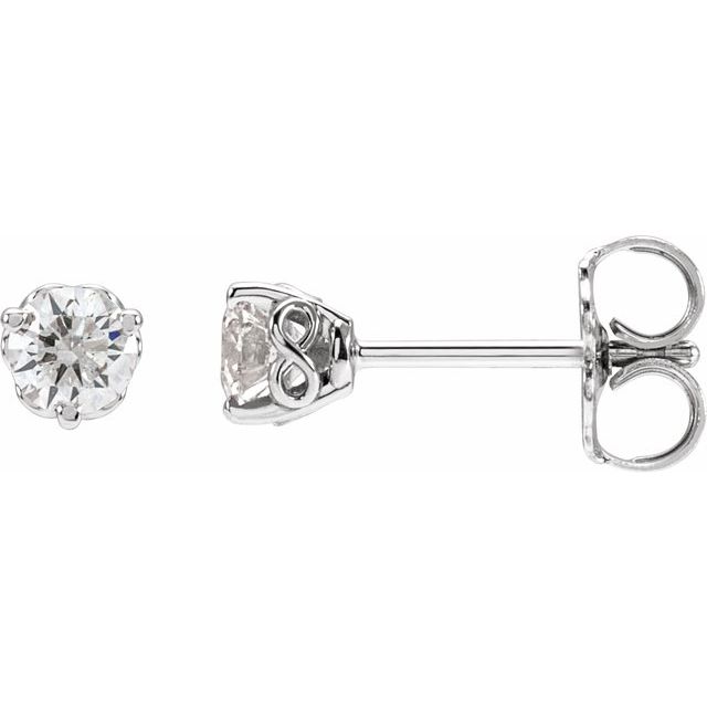 14K White 1/3 CTW Natural Diamond Infinity-Inspired Earrings