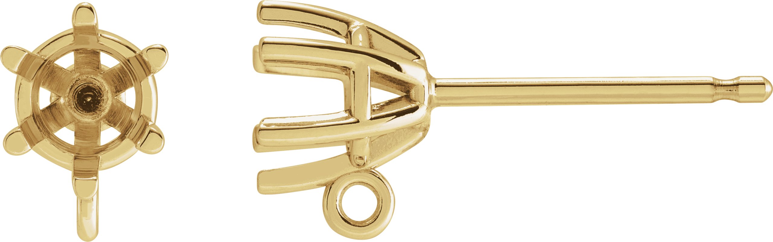 Basket Stud Earring Top
