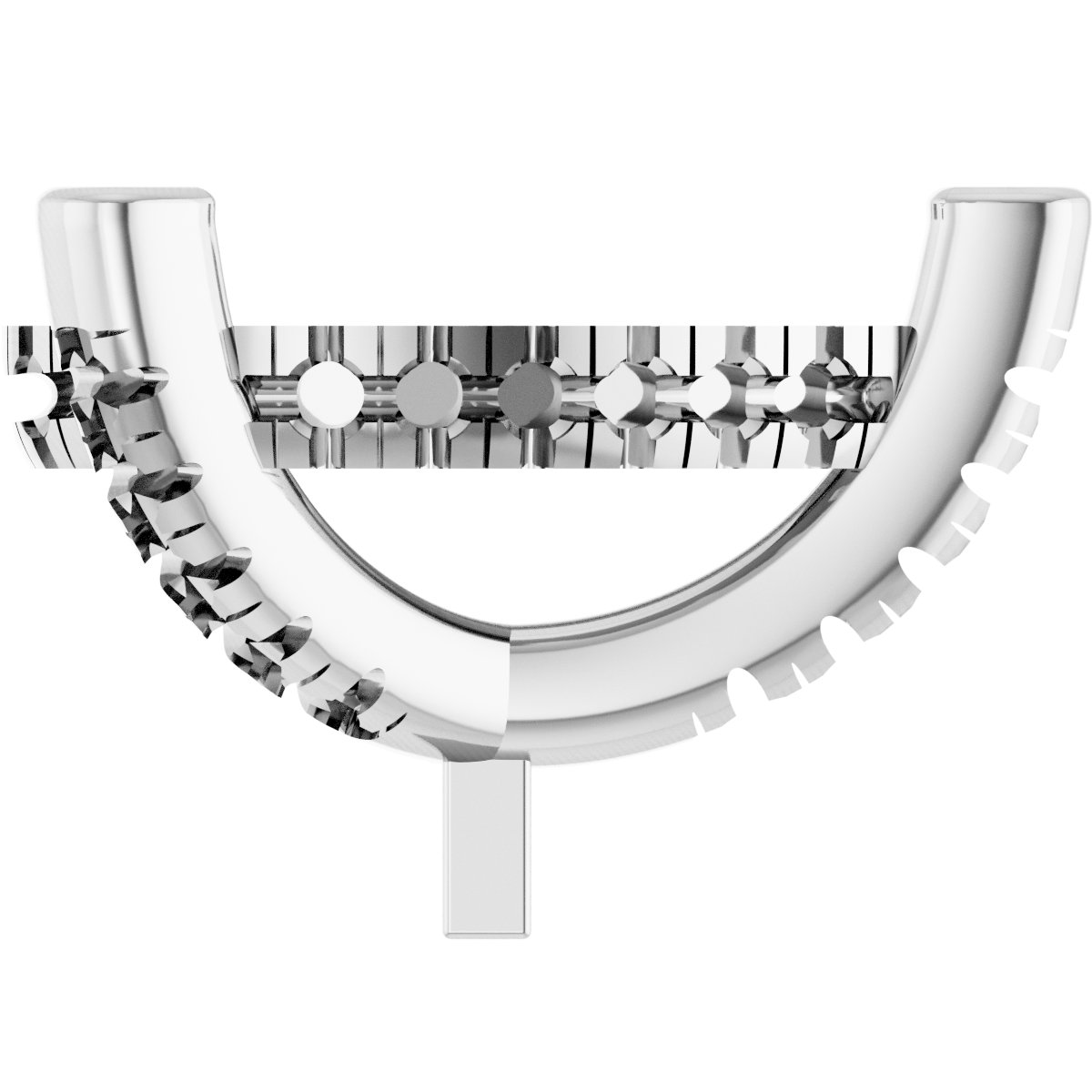 Hidden Halo-Style French-Set Peg Setting