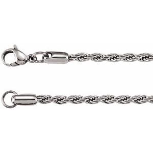 Stainless Steel 3 mm Rope 28" Chain