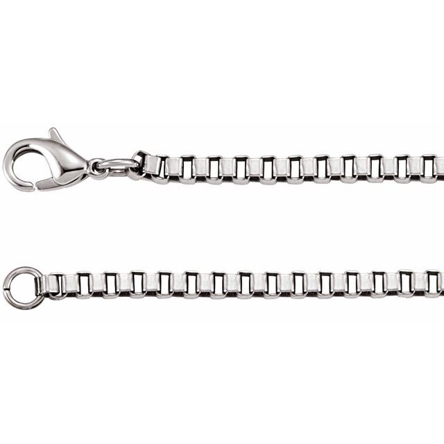 Stainless Steel 3 mm Box 24" Chain