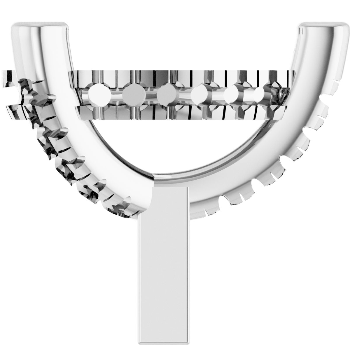Hidden Halo-Style French-Set Peg Setting
