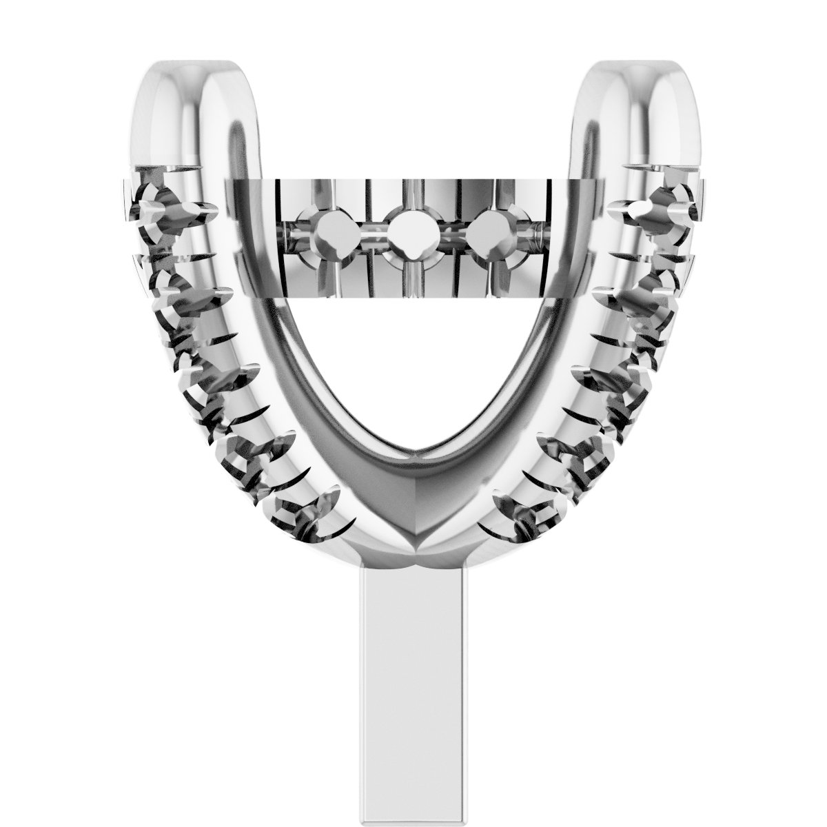 Hidden Halo-Style French-Set Peg Setting
