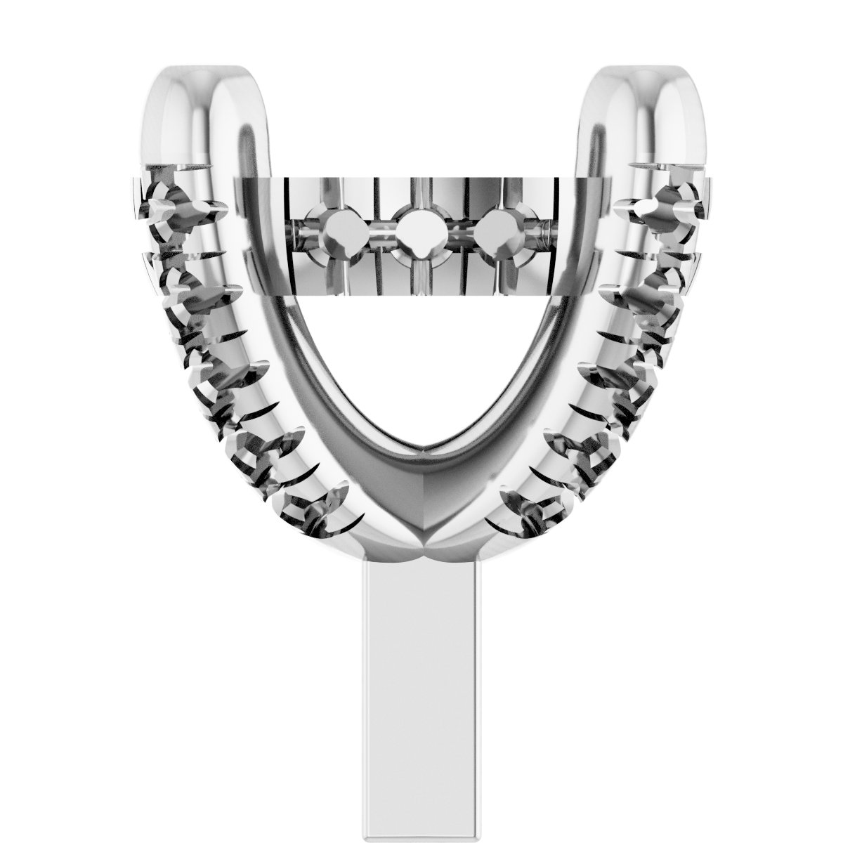 Hidden Halo-Style French-Set Peg Setting