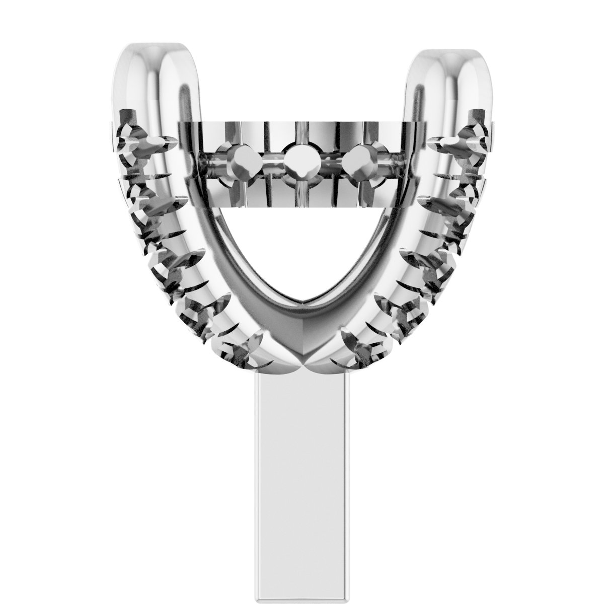 Hidden Halo-Style French-Set Peg Setting