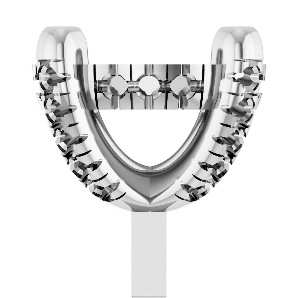 Hidden Halo-Style French-Set Peg Setting