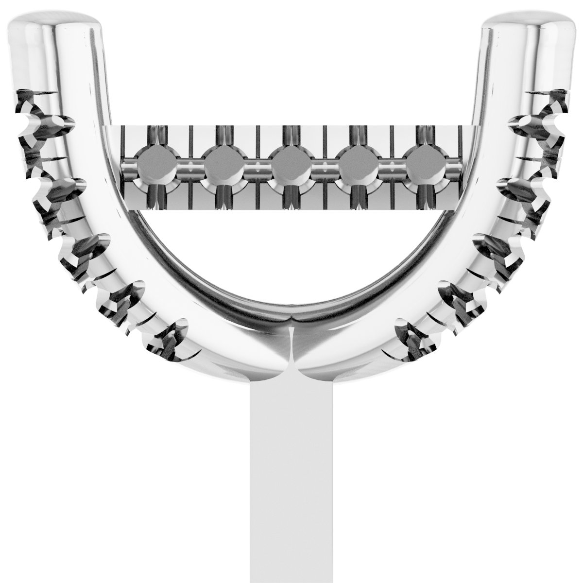 Hidden Halo-Style French-Set Peg Setting