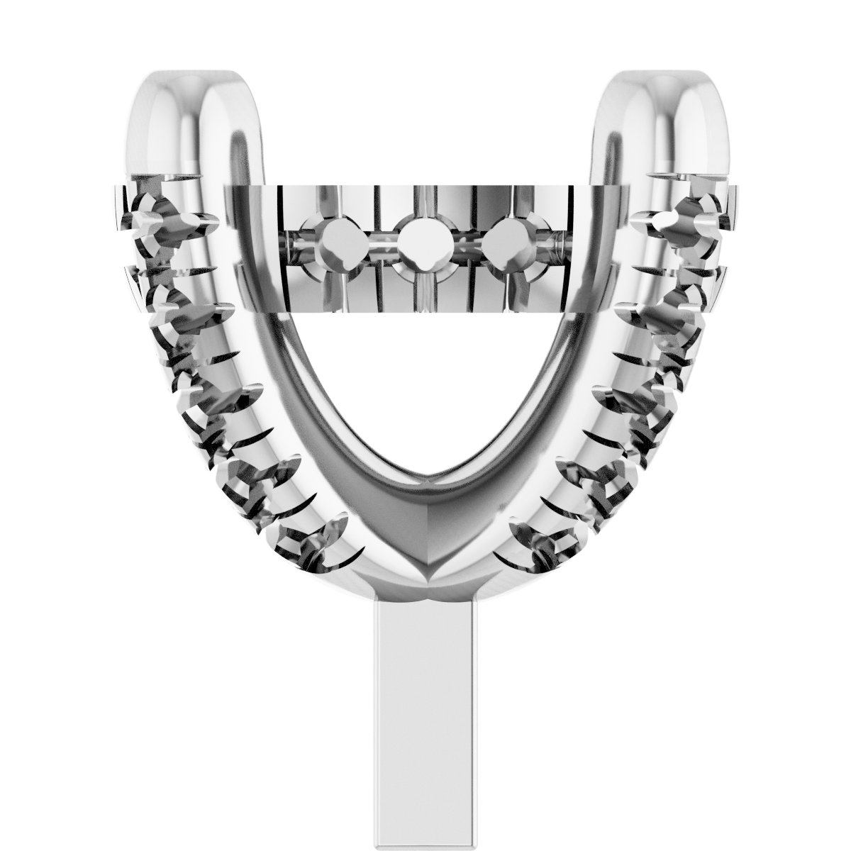 Hidden Halo-Style French-Set Peg Setting