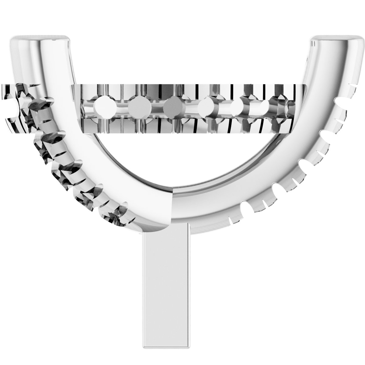 Hidden Halo-Style French-Set Peg Setting