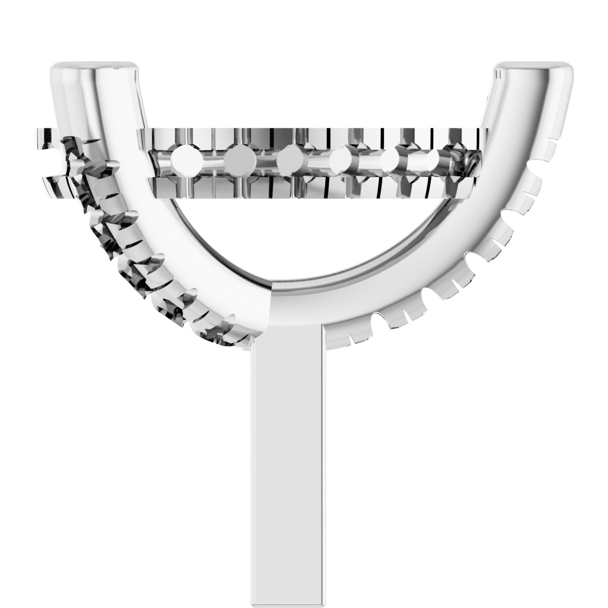 Hidden Halo-Style French-Set Peg Setting