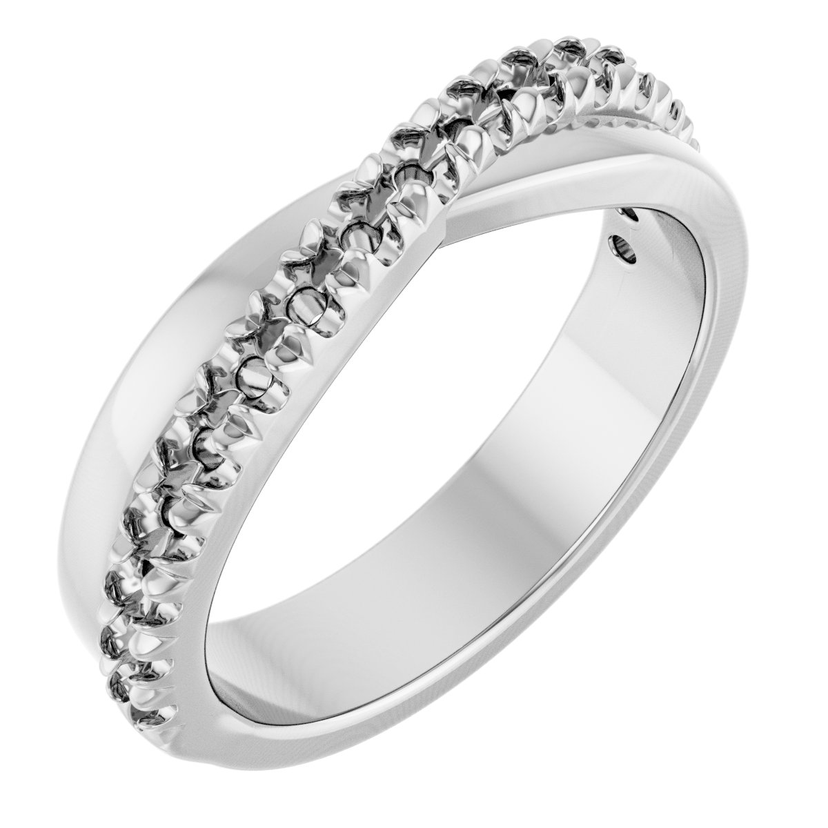 French-Set Criss-Cross Anniversary Band
