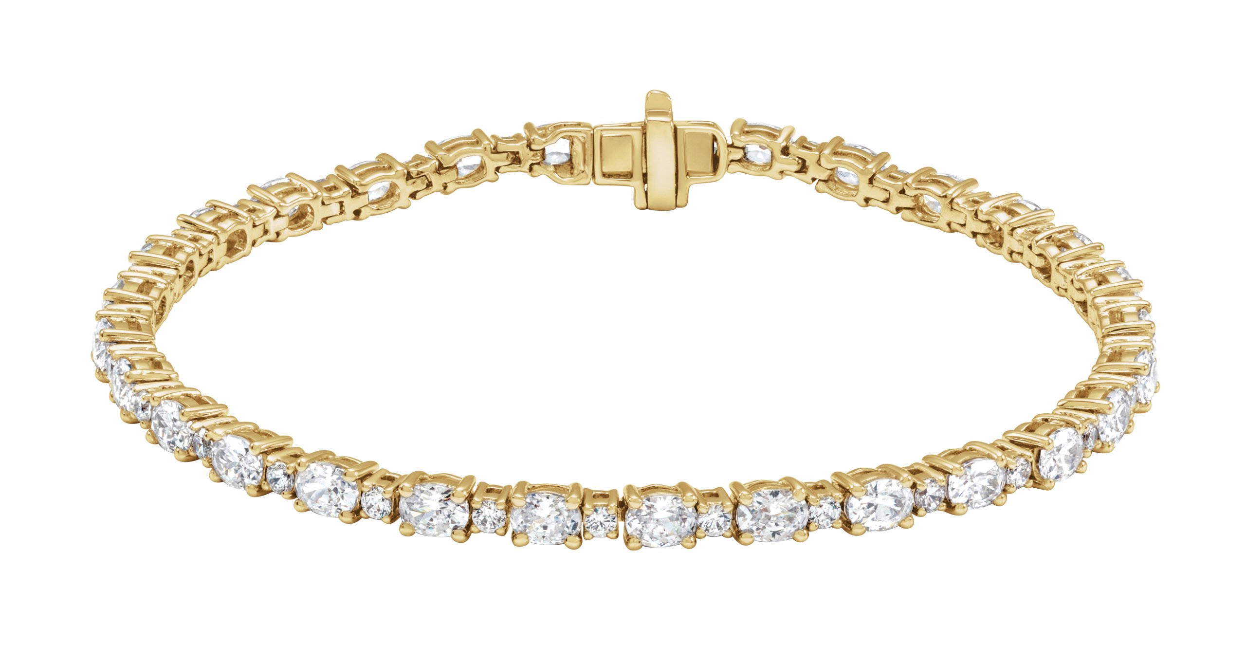 14K Yellow 5 1/2 CTW Lab-Grown Diamond Line 7" Bracelet