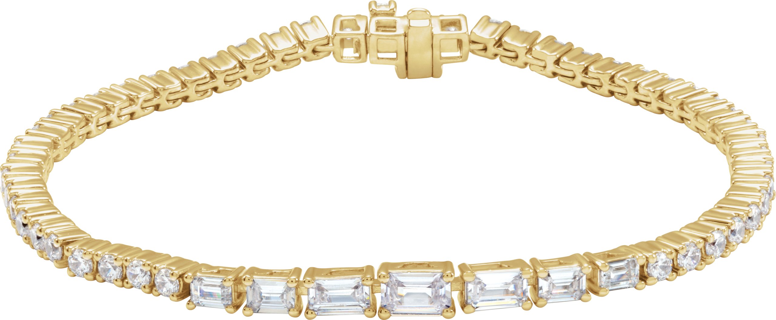 14K Yellow 4 5/8 CTW Lab-Grown Diamond Line 7 Bracelet