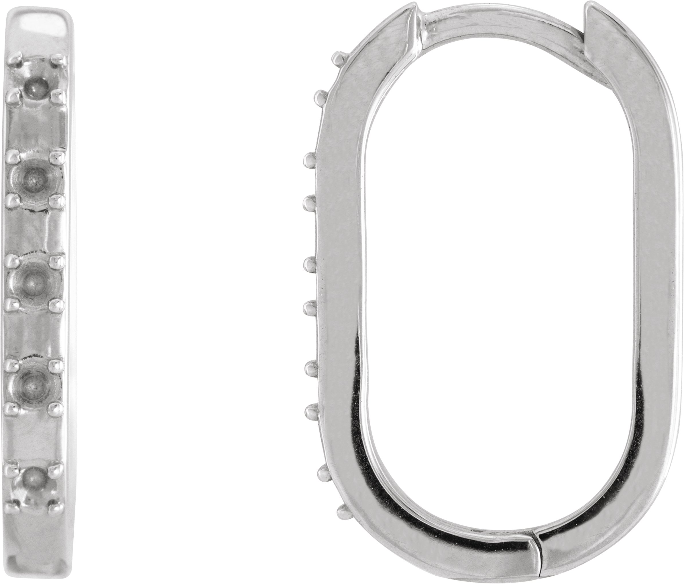 Elongated Hoop Earrings
