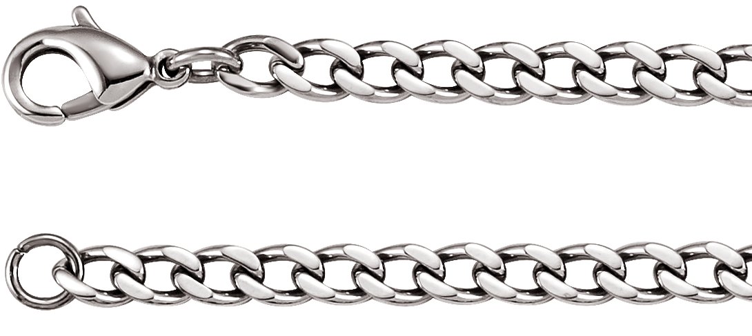 Stainless Steel 4.8 mm Curb 24" Chain