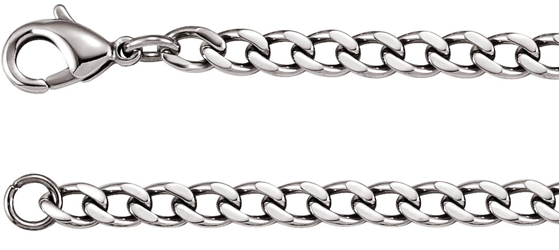 Stainless Steel 4.8 mm Curb 18" Chain