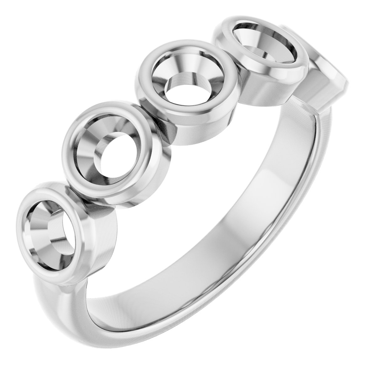 Bezel-Set Five-Stone Anniversary Band