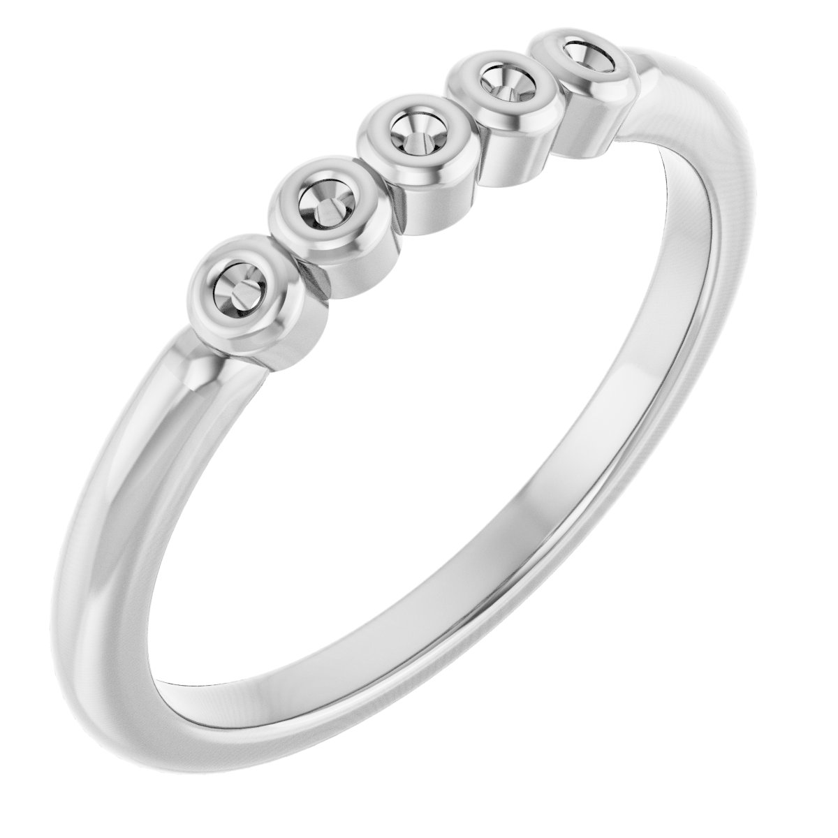 Bezel-Set Five-Stone Anniversary Band