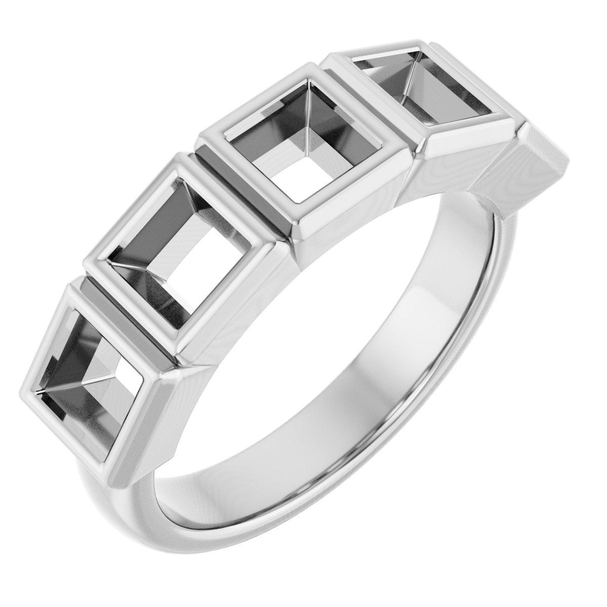 Bezel-Set Five-Stone Anniversary Band