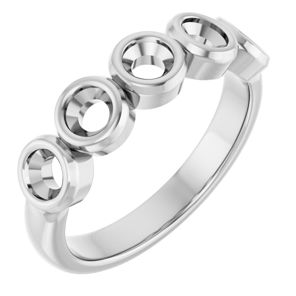 Bezel-Set Five-Stone Anniversary Band