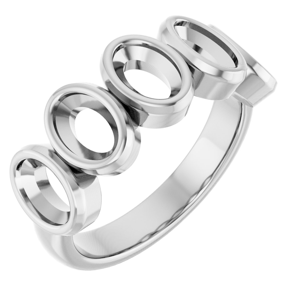 Bezel-Set Five-Stone Anniversary Band