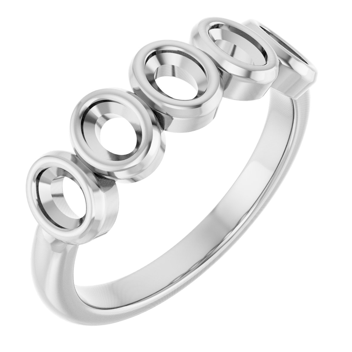 Bezel-Set Five-Stone Anniversary Band