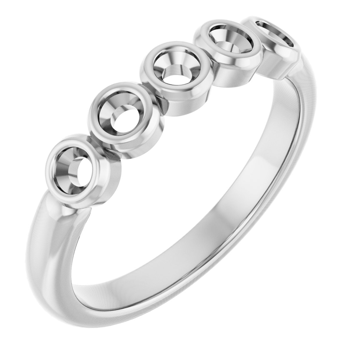 Bezel-Set Five-Stone Anniversary Band