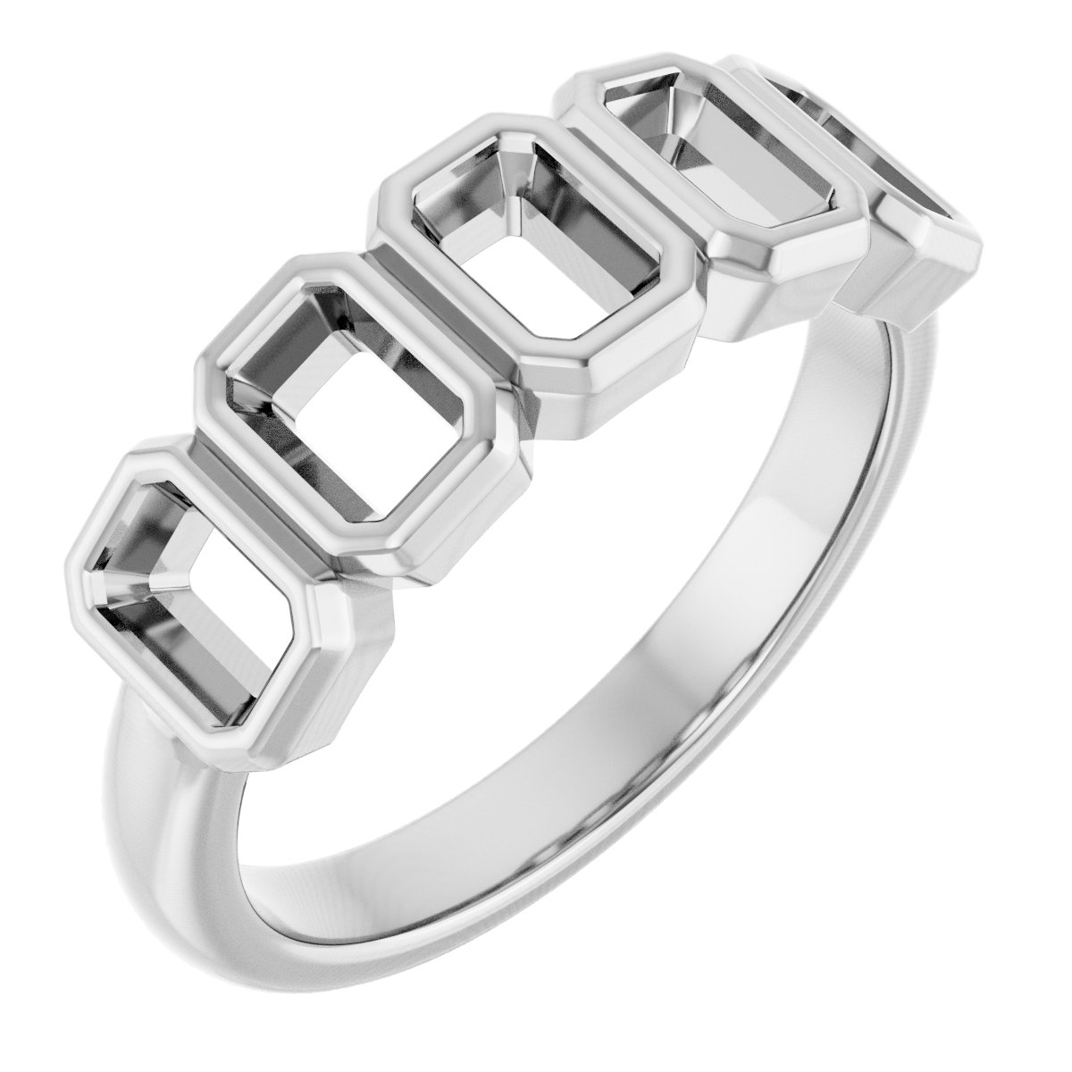 Bezel-Set Five-Stone Anniversary Band