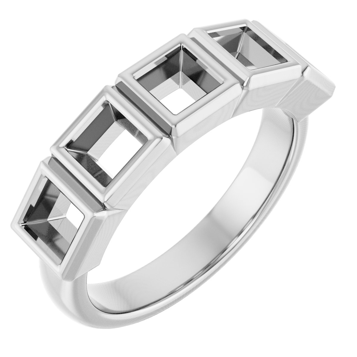 Bezel-Set Five-Stone Anniversary Band