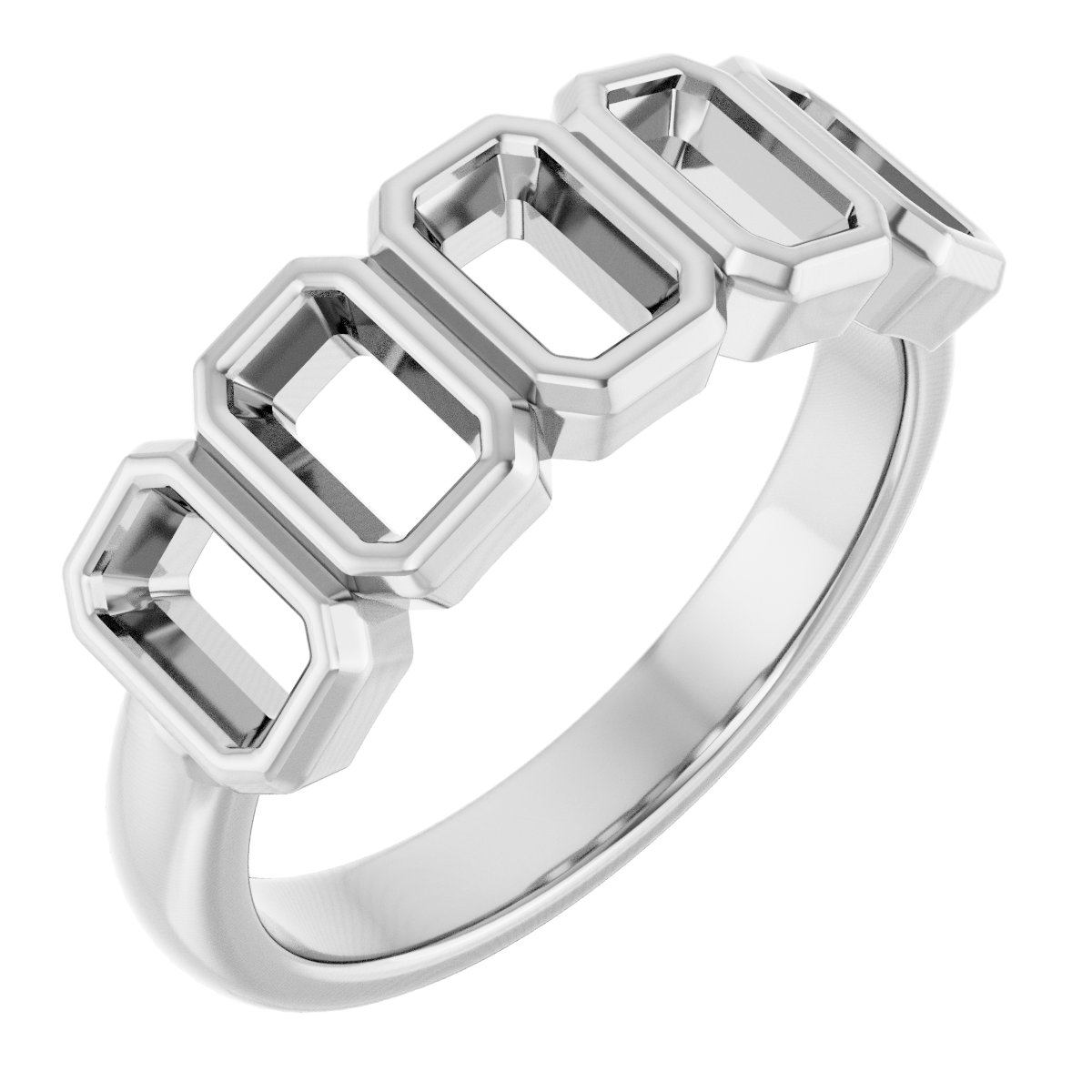 Bezel-Set Five-Stone Anniversary Band
