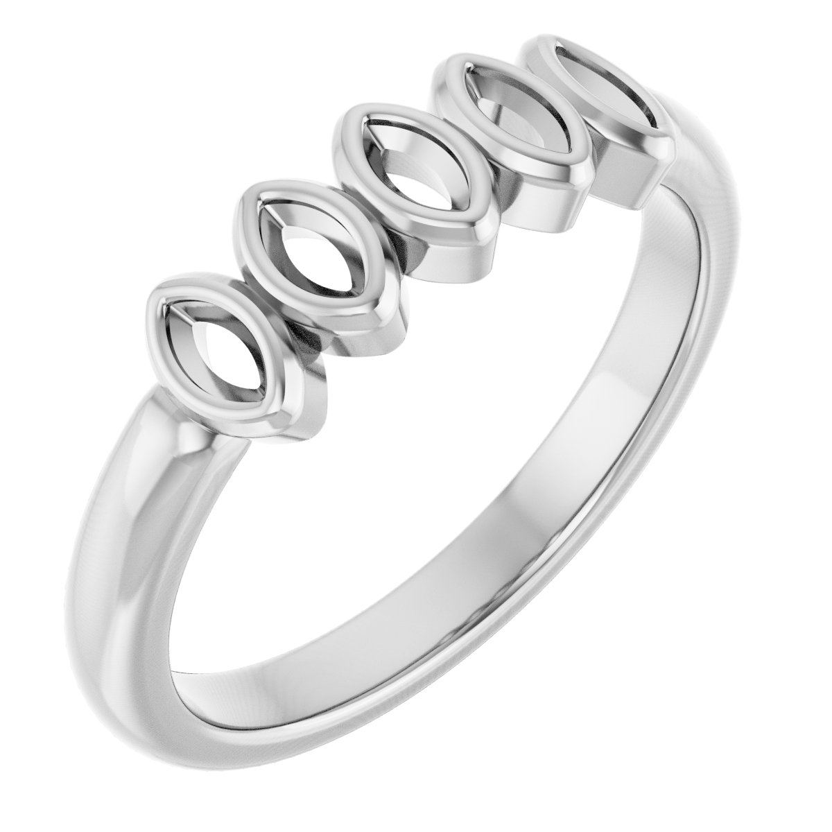 Bezel-Set Five-Stone Anniversary Band
