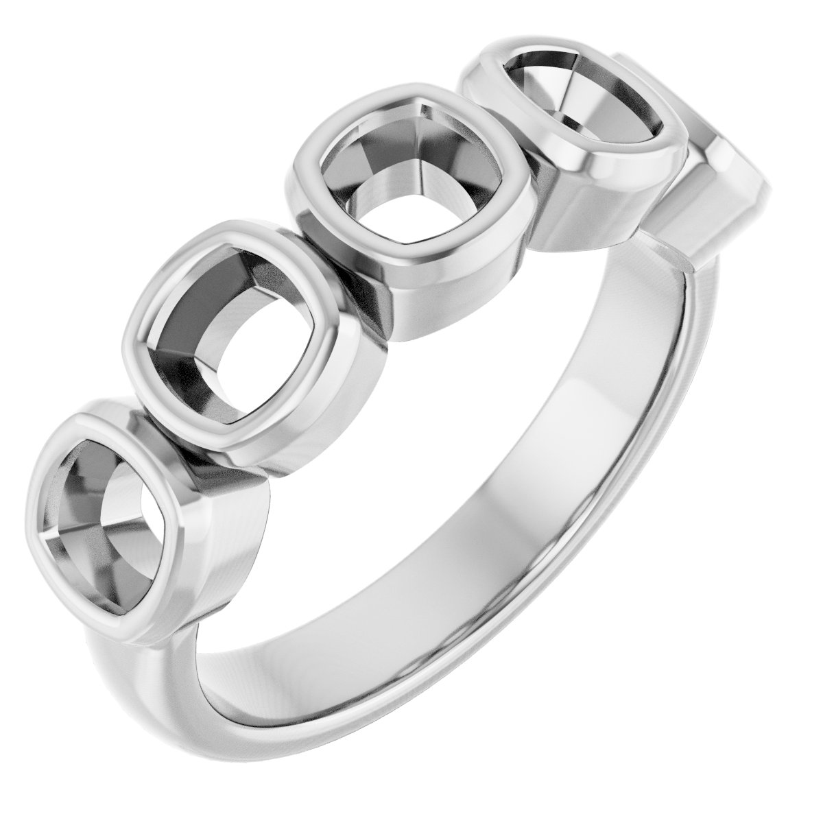 Bezel-Set Five-Stone Anniversary Band