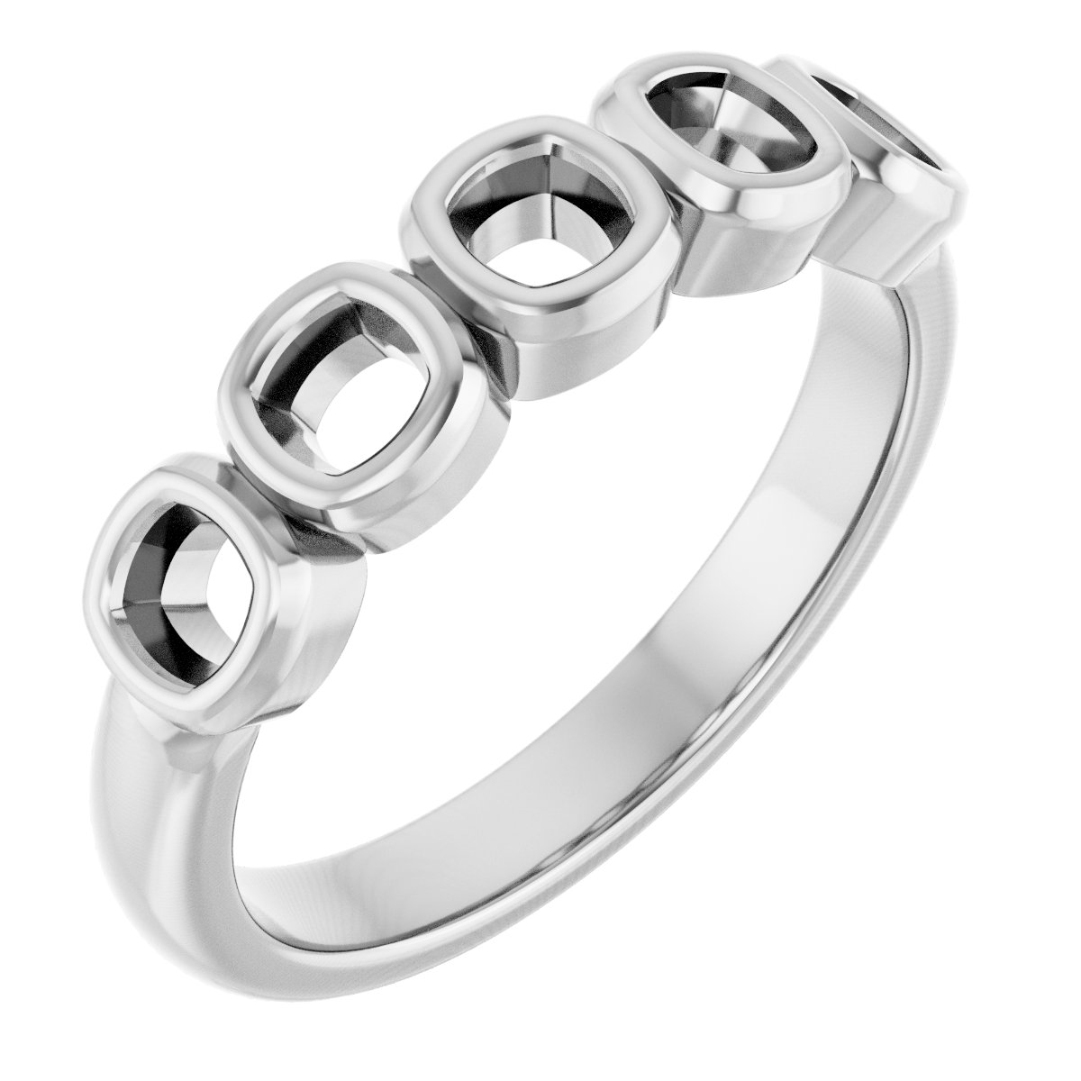 Bezel-Set Five-Stone Anniversary Band