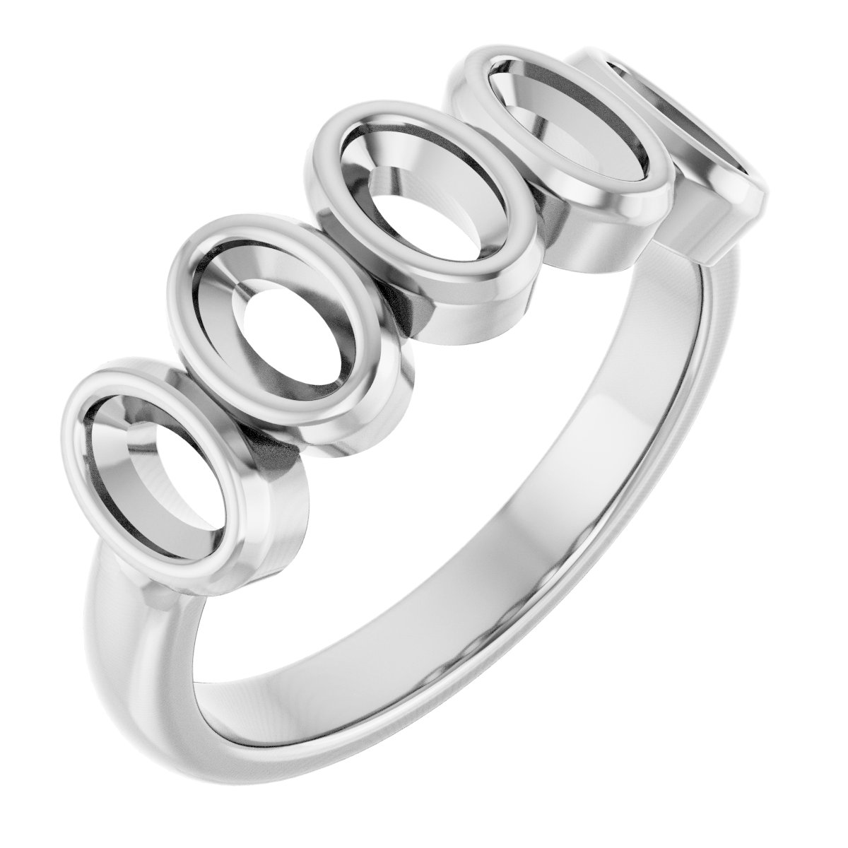 Bezel-Set Five-Stone Anniversary Band