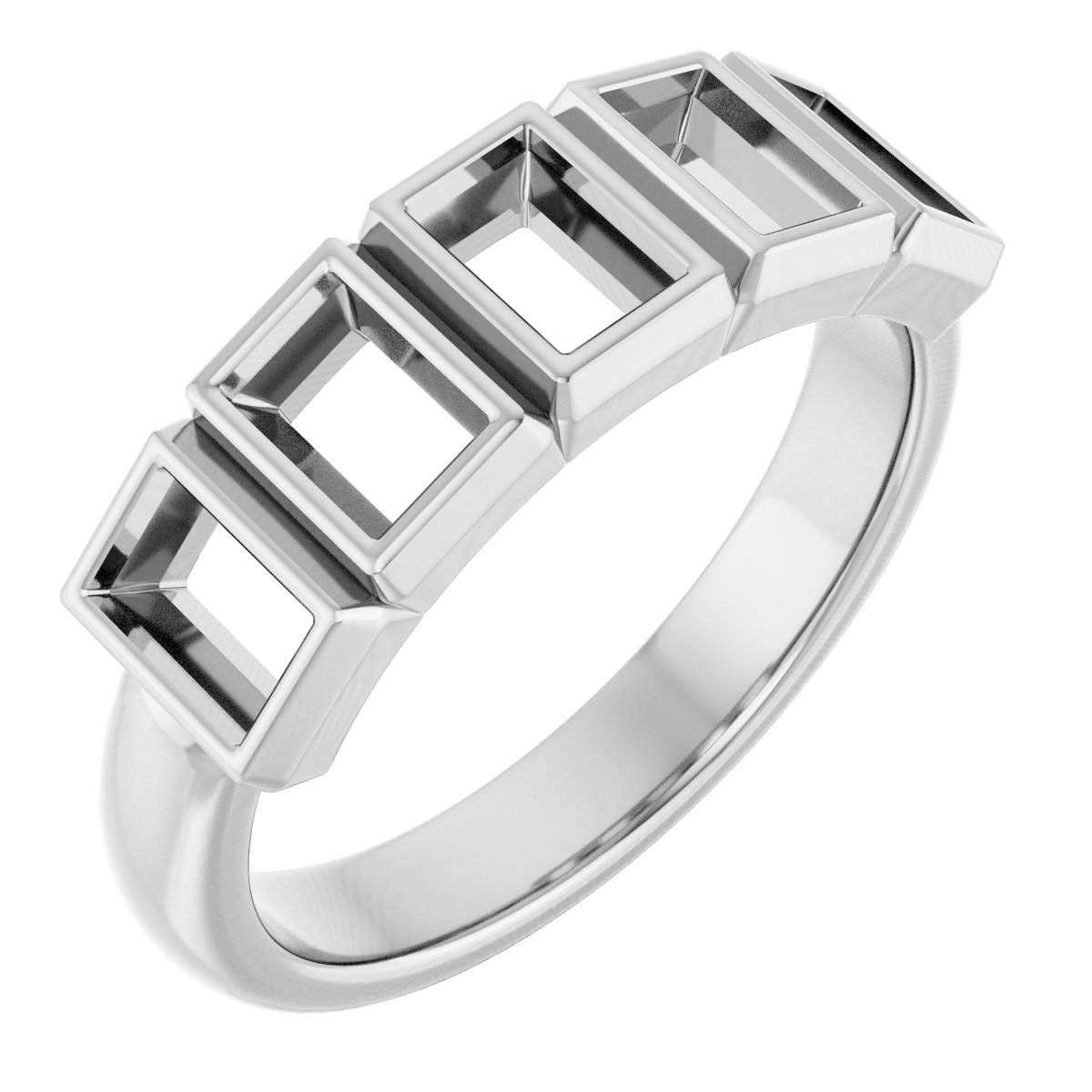Bezel-Set Five-Stone Anniversary Band