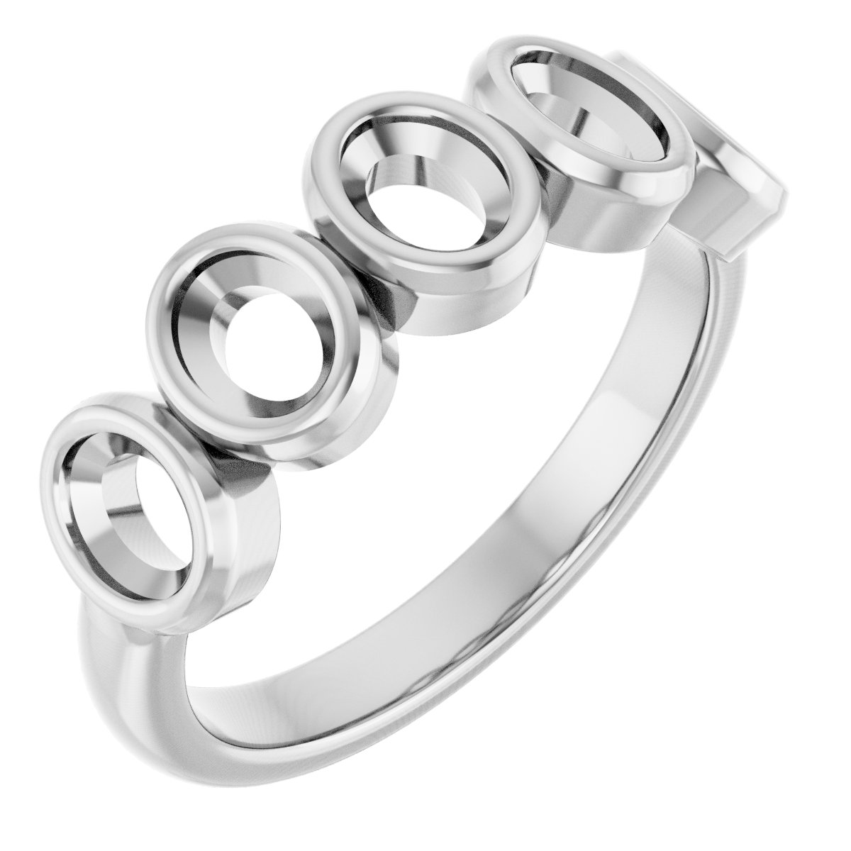 Bezel-Set Five-Stone Anniversary Band