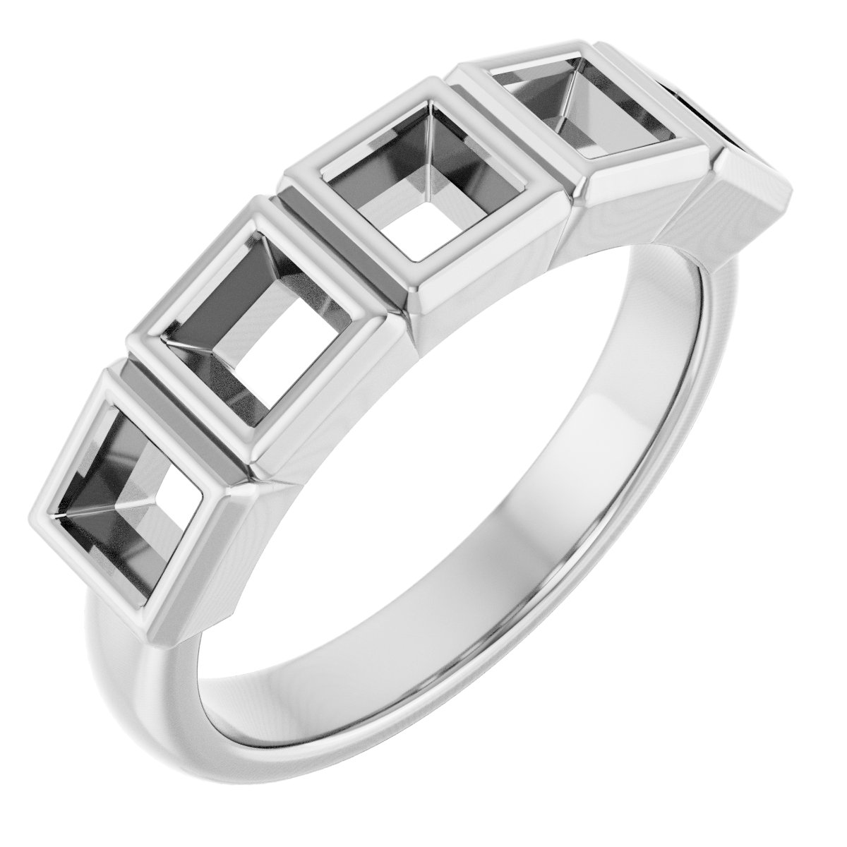 Bezel-Set Five-Stone Anniversary Band
