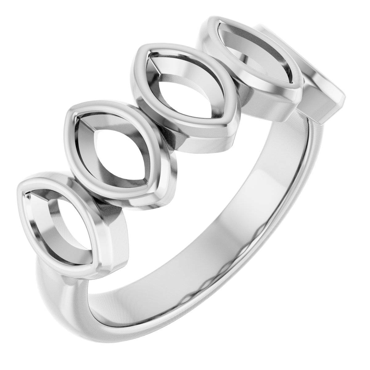 Bezel-Set Five-Stone Anniversary Band