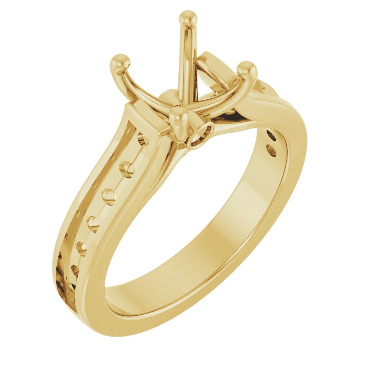 Accented Cathedral Engagement Ring or Band